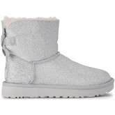 Bottes neige UGG Demi-botte Ugg Mini Bailey Bow en mouton et glitter argent