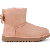 Bottes neige UGG Bottines UGG modèle Satin Bow Mini en peau de mouton rose avec