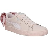 Chaussures Puma Basket Bow cuir Femme Rose