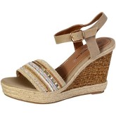 Sandales The Divine Factory Sandales Compensée Femme Beige