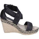 Espadrilles Lumberjack sandales noir cuir BT720