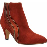 Bottines Les Venues 462 velours Femme Rouge