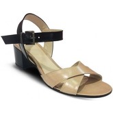 Sandales Perlato Sandale talon Bicolore Noir/Beige