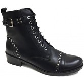 Bottines Caprice Boots Plates Lacets Noir