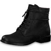 Bottines Tamaris Boots Plates lacet Noir