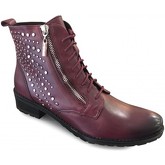 Boots Caprice Boots Plates Lacets Bordeaux