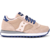 Chaussures Saucony Basket Modèle Jazz en daim et tissu rose poudré et bleu