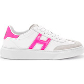 Chaussures Hogan Baskets Modèle H365 en cuir blanc et daim avec paumes