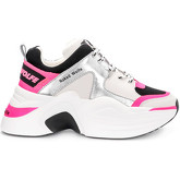 Chaussures Naked Wolfe Baskets modèle Track en cuir fuchsia neon et tissu