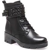 Bottines La Modeuse Rangers noires avec bijoux fantaisies