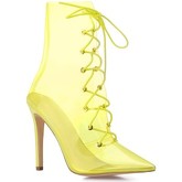 Bottines La Modeuse Bottines jaune fluo transparentes