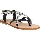 Sandales Spartiates Phoceennes Lou cuir Femme Noir