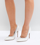 ASOS - PHOENIX - Chaussures de mariée pointure large à talons hauts - Crème