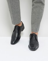 Silver Street - Chaussures richelieu élégantes en cuir texturé - Noir - Noir