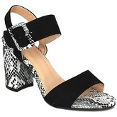 Sandales Cavelli Sandales en suedine noir talons python