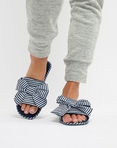 Truffle Collection - Chaussons style mules avec nœud - Multi