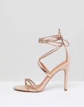 ASOS DESIGN - Hettie - Sandales à talons minimalistes - Doré