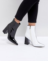 Public Desire - Chaos - Bottines contrastantes - Noir et blanc - Multi