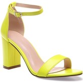 Sandales La Modeuse Sandales jaune fluo en synthétique