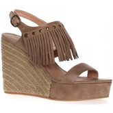 Espadrilles LPB Shoes sandale Compensé à frange Beige Pour Femme