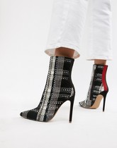 Steve Madden Winn check stilleto boot - Multi