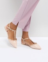 Dune London - Cayote - Chaussures plates cloutées - Rose