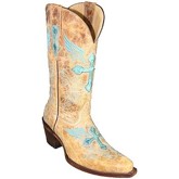 Boots Go'west ANGELS MIEL CUIR VIEILLI