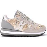 Chaussures Saucony Sneaker Jazz Triple in suede beige e grigia con stampa pitonata