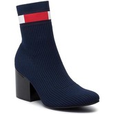 Bottines Tommy Hilfiger FLAG SOCK MID HEEL BOOT C.CBK TOMMY NAVY