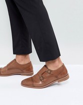 ASOS - Chaussures derby en cuir avec semelle naturelle - Fauve - Fauve