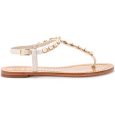 Sandales Tory Burch Sandale Emmy en cuir blanc avec perles