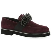 Chaussures Mitica Mocassins cuir velours bdeaux