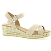 Sandales Pao Espadrille cuir velours nude