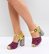 ASOS - HAZARDOUS - Sandales pointure large à talons et ornements - Multi