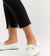 ASOS DESIGN - Mossy - Chaussures plates à pointure large - Blanc