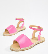 Truffle Collection - Sandales plates style espadrilles - Rose