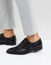 ASOS - Chaussures richelieu en similicuir avec empiècements superposés - Noir - Noir