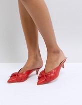 Carvela - Acacia - Chaussures en cuir ornées d'un nœud avec petit talon - Rouge - Rouge