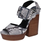 Sandales Ash sandales gris cuir python AB630