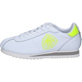 Chaussures Blauer sneakers blanc cuir jaune AB816