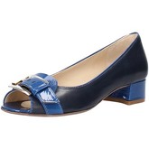 Sandales Calpierre escarpins bleu cuir cuir verni AG712