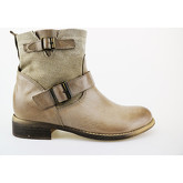 Bottines Cruz bottines beige cuir toile AG322