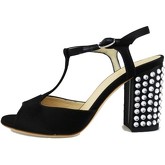 Sandales Lella Baldi sandales noir satin strass AG127