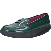 Chaussures Mbt mocassins vert cuir verni AC150