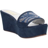 Sandales Olga Rubini sandales bleu daim strass AF796