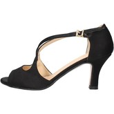 Sandales Olga Rubini sandales noir satin AF175