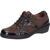 Chaussures Susimoda sneakers marron daim cuir verni AD810