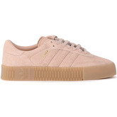 Chaussures adidas Basket modèle Sambarose en daim rose velouté